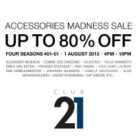 Club 21 Accessories One day only sale Her World Singapore